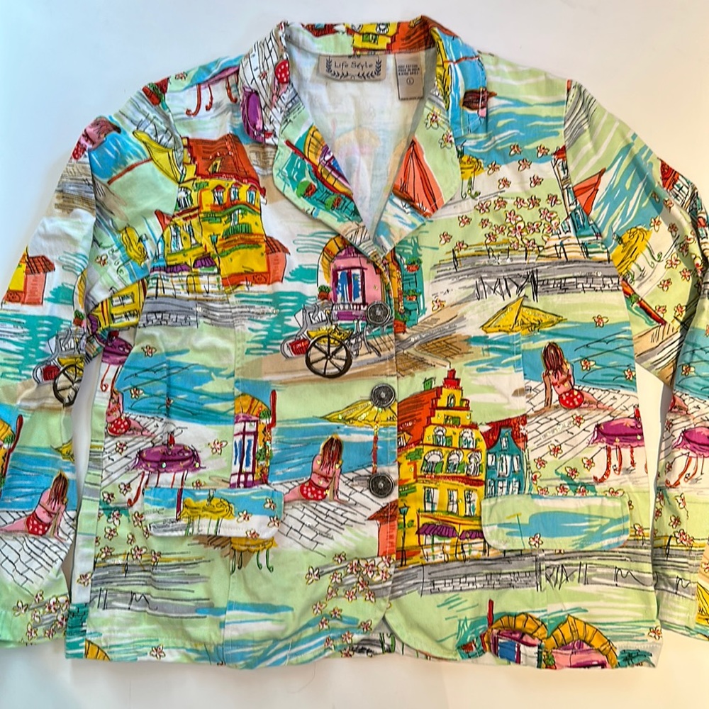 Jacket - Artist Sketches of Beach and Street Scenes